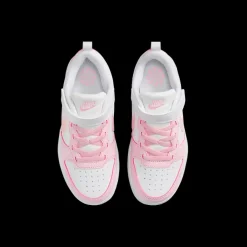 Sale biało-różowe sneakersy dziewczęce Court Borough Low Dzieci Sportowe