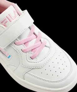 Online biało-różowe sneakersy dziewczęce z zapięciem na rzep Dzieci Sportowe