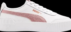 Discount biało-różowe sneakersy dziewczęce Carina Lift Damskie Sportowe|Sportowe