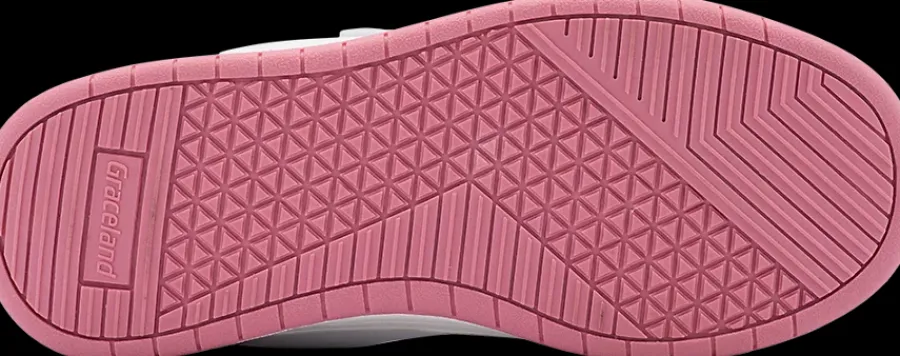 New biało-różowe sneakersy dziewczęce Dzieci Sportowe