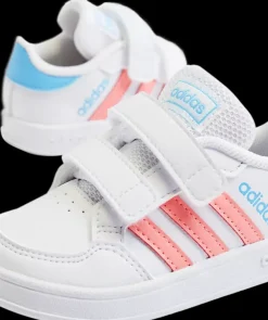 Online biało-różowo-niebieskie sneakersy dziewczęce Breaknet Dzieci Sportowe