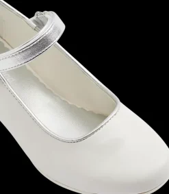 biało-srebrne buty komunijne dla dziewczynki Dzieci Eleganckie
