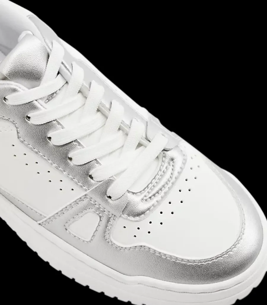 Hot biało-srebrne sneakersy damskie Damskie Sportowe
