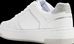 Outlet biało-srebrne sneakersy damskie Damskie Sportowe