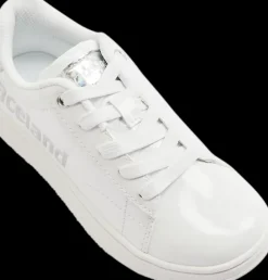 Clearance biało-srebrne sneakersy dziewczęce Dzieci Sportowe|Do Szkoły