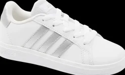 New biało-srebrne sneakersy dziewczęce GRAND COURT 2.0 K Dzieci Sportowe