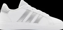 New biało-srebrne sneakersy dziewczęce GRAND COURT 2.0 K Dzieci Sportowe