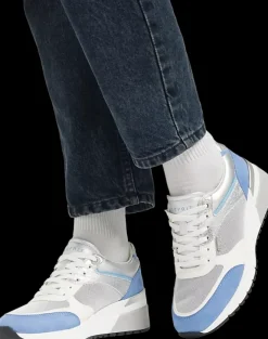 biało-srebrno-niebieskie sneakersy damskie Damskie Sportowe