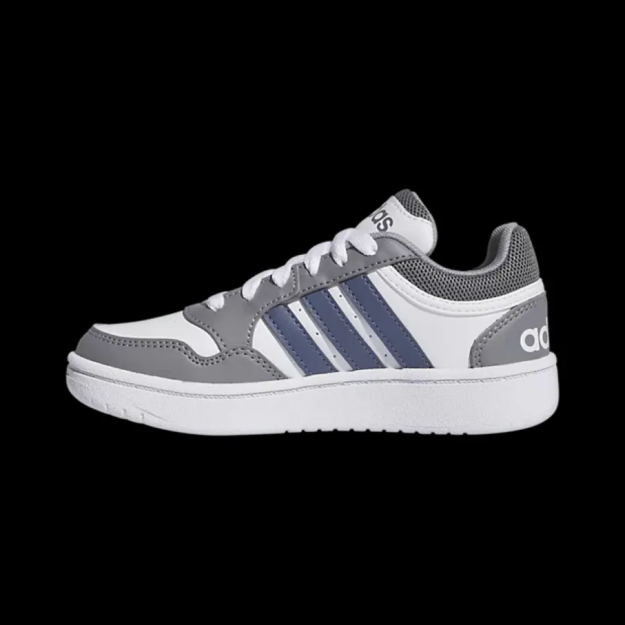 Clearance biało-szare sneakersy młodzieżowe Hoops 3.0 Dzieci Sportowe