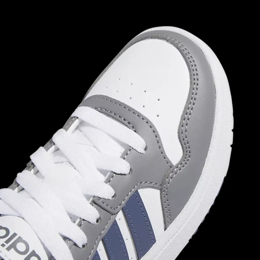 Clearance biało-szare sneakersy młodzieżowe Hoops 3.0 Dzieci Sportowe