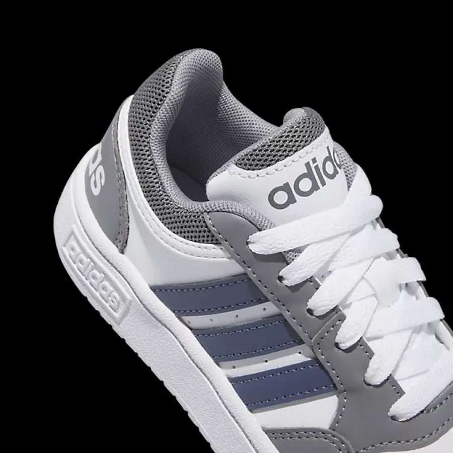 Clearance biało-szare sneakersy młodzieżowe Hoops 3.0 Dzieci Sportowe