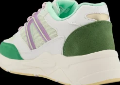 Outlet biało-zielone sneakersy damskie Damskie Sportowe
