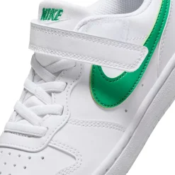 Online biało-zielone sneakersy dziecięce Court Borough Low Dzieci Sportowe