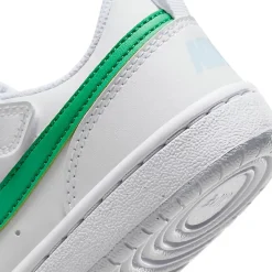 Online biało-zielone sneakersy dziecięce Court Borough Low Dzieci Sportowe