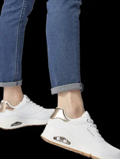 New biało-złote sneakersy damskie Damskie Sportowe