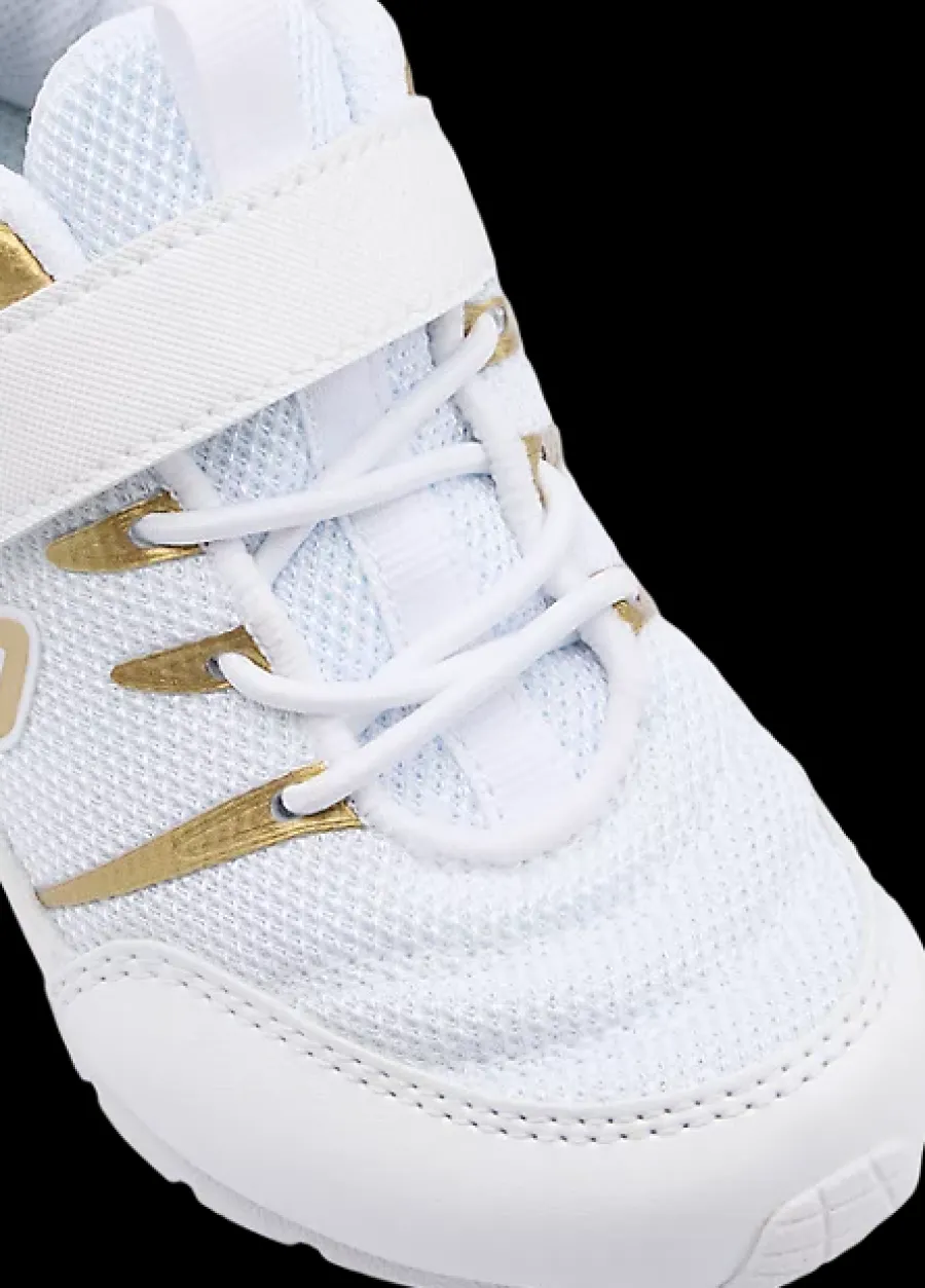Hot biało-złote sneakersy dziecięce Dzieci Sportowe|Markowe