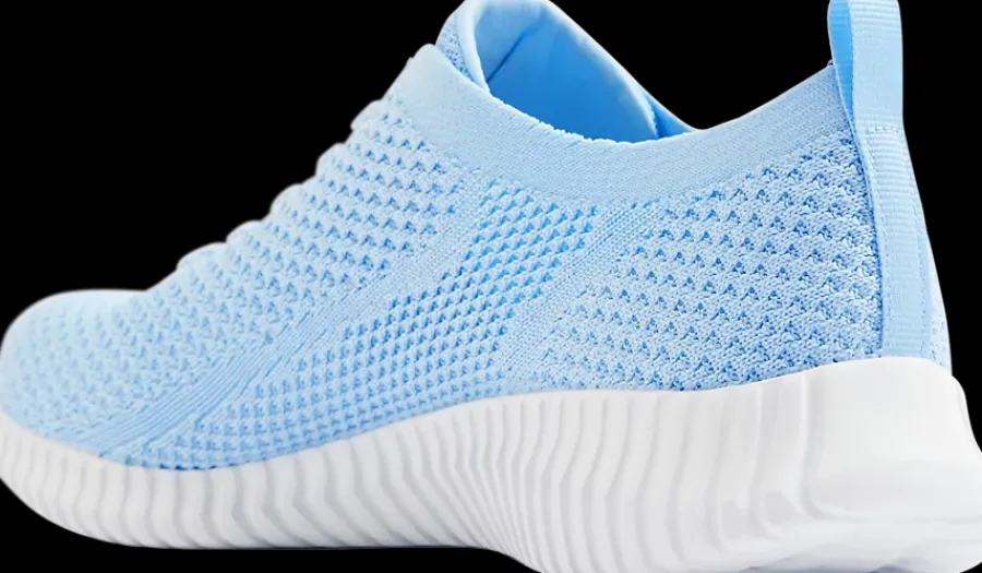 Outlet błękitne sneakersy damskie z wkładką memory Damskie Sportowe|Markowe