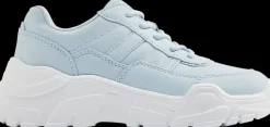 Clearance błękitne sneakersy dziewczęce na białej podeszwie Dzieci Sportowe