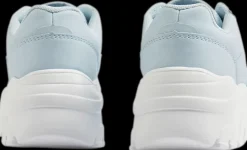 Clearance błękitne sneakersy dziewczęce na białej podeszwie Dzieci Sportowe