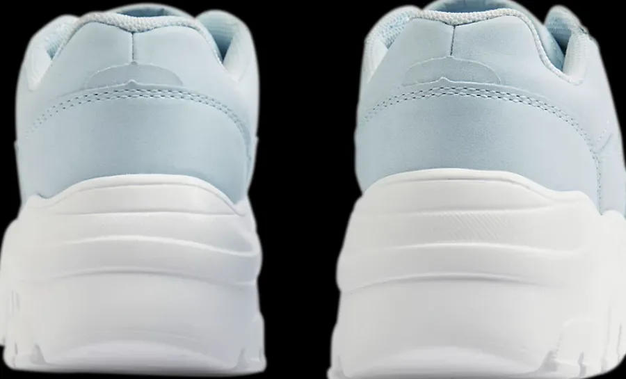 Clearance błękitne sneakersy dziewczęce na białej podeszwie Dzieci Sportowe