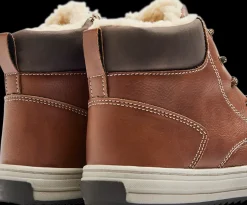 Outlet brązowe ocieplane sneakersy młodzieżowe Dzieci Kozaki|Sportowe