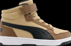 New brązowe ocieplane sneakersy chłopięce Reb-L Mid WTR AC Dzieci Kozaki|Sportowe