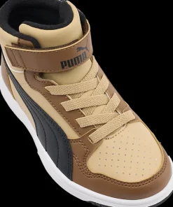 New brązowe ocieplane sneakersy chłopięce Reb-L Mid WTR AC Dzieci Kozaki|Sportowe