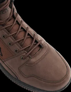 Outlet brązowe ocieplane sneakersy męskie za kostkę Męskie Kozaki|Markowe