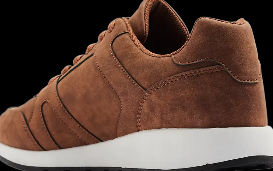 Outlet brązowe sneakersy męskie Męskie Sportowe|Casual
