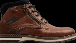 Clearance ciemnobrązowe skórzane buty męskie Męskie Kozaki