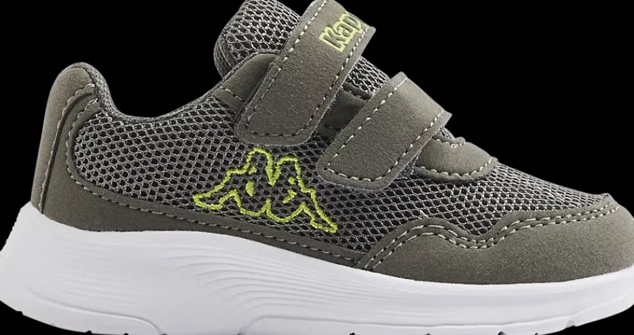 Online ciemnoszare markowe sneakersy dziecięce zapinane na rzepy Dzieci Sportowe