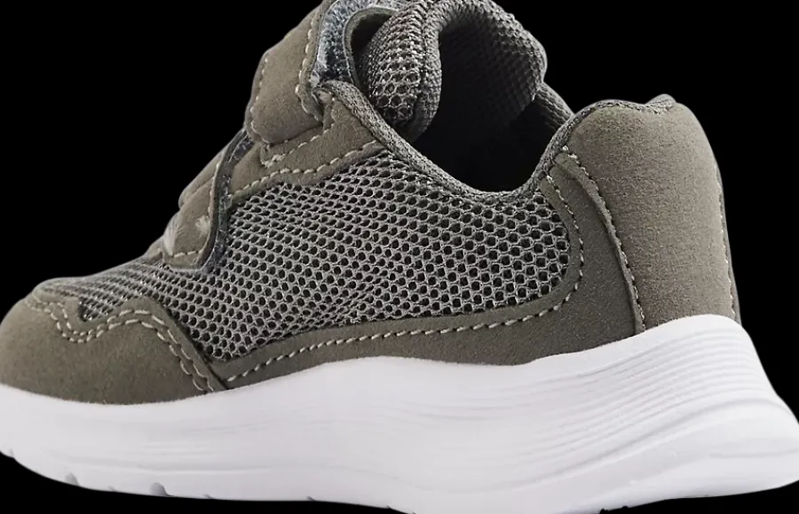 Online ciemnoszare markowe sneakersy dziecięce zapinane na rzepy Dzieci Sportowe
