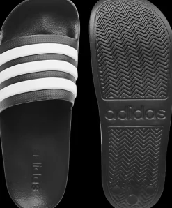 Clearance czarne klapki damskie ADILETTE SHOWER Damskie Klapki|Klapki