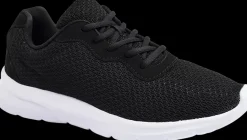 Outlet czarne lekkie sneakersy męskie z białą podeszwą Męskie Sportowe|Casual