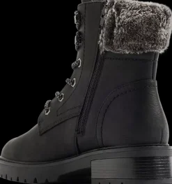 Sale czarne ocieplane botki damskie Damskie Botki