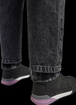 Sale czarne ocieplane sneakersy damskie Damskie Botki