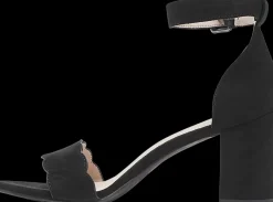 Hot czarne sandałki damskie na słupku i zapinane na paseczek Damskie Sandały