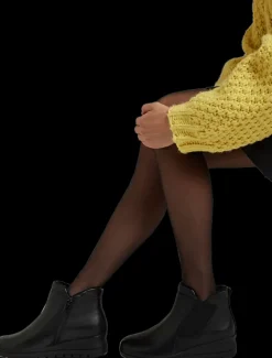 Hot czarne skórzane botki damskie Damskie Botki