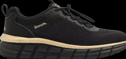 Discount czarne sneakersy damskie ze złotymi akcentami Damskie Sportowe
