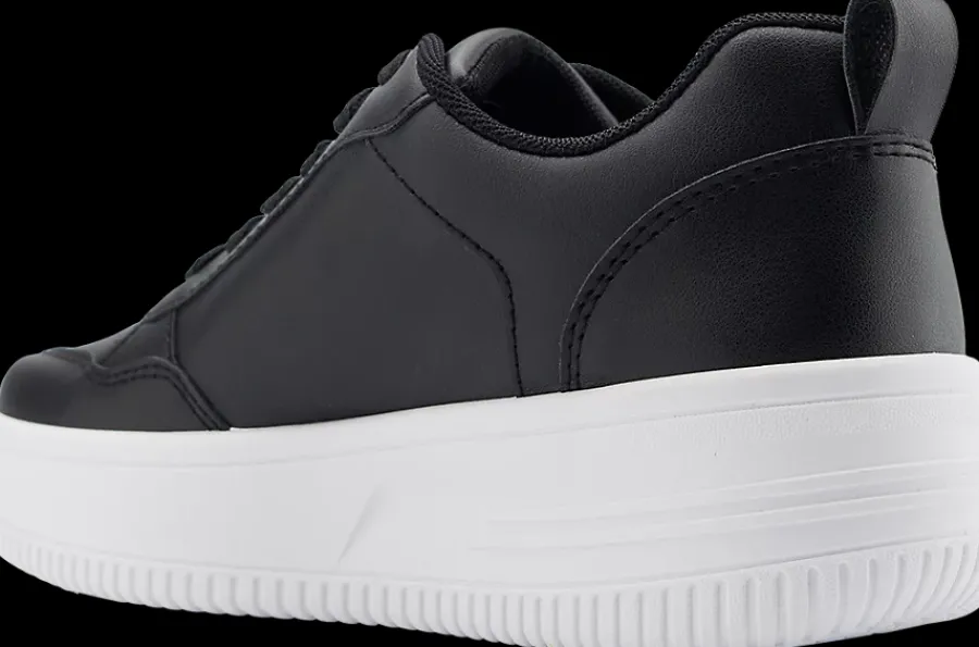 czarne sneakersy damskie na białej podeszwie Damskie Sportowe