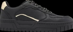 Discount czarne sneakersy damskie ze złotymi elementami Damskie Sportowe