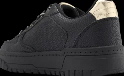 Discount czarne sneakersy damskie ze złotymi elementami Damskie Sportowe