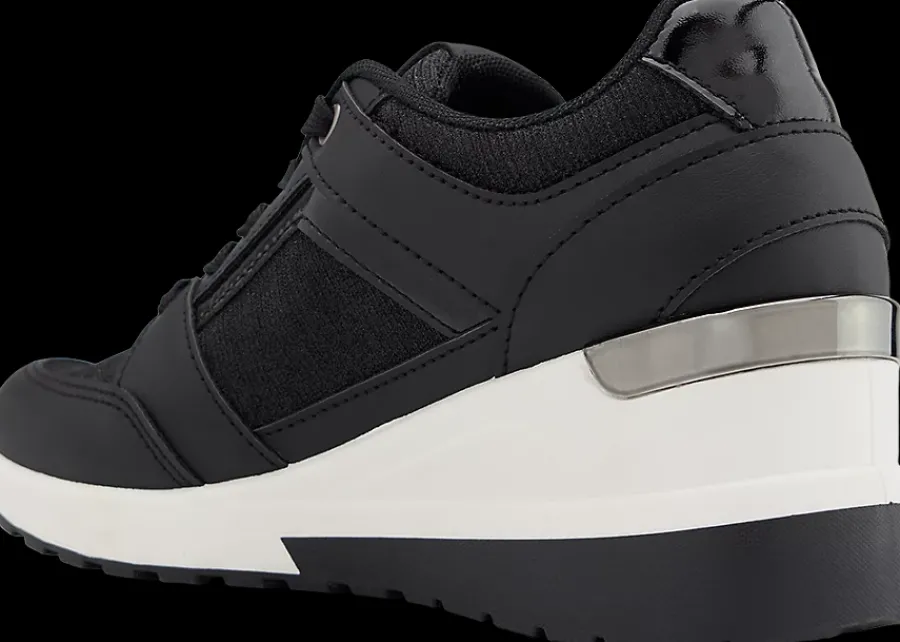 Hot czarne sneakersy damskie na koturnie Damskie Sportowe