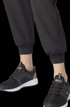 Sale czarne sneakersy damskie ze złotymi akcentami Damskie Sportowe