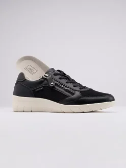 Online czarne sneakersy damskie Easy Stree na białej podeszwie Damskie Sportowe