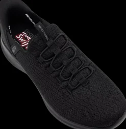 Clearance czarne sneakersy damskie z wkładką memory foam Damskie Sportowe|Markowe