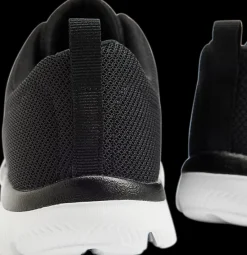 Outlet czarne sneakersy damskie na białej podeszwie Damskie Sportowe|Markowe