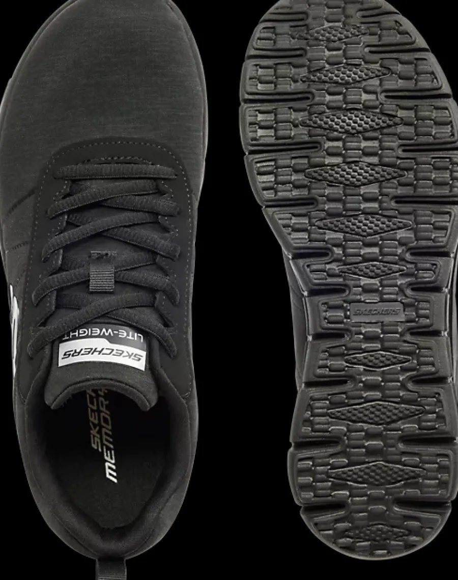 Outlet czarne sneakersy damskie z wkładką memory foam Damskie Sportowe|Treningowe