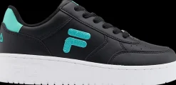 New czarne sneakersy damskie z niebieskimi akcentami Damskie Sportowe|Markowe