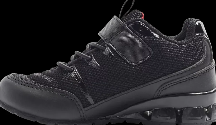 Hot czarne sneakersy dziecięce z czerwonym logo Dzieci Sportowe